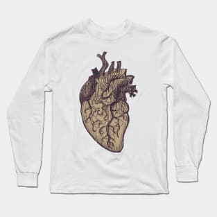 Sepia Heart Long Sleeve T-Shirt